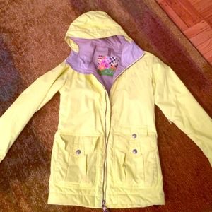 Burton fluorescent yellow ski coat size xs