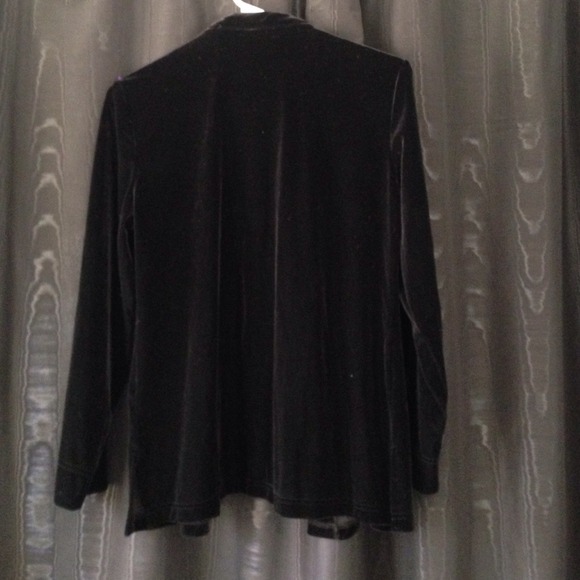 Black velvet cardigan - Picture 2 of 2