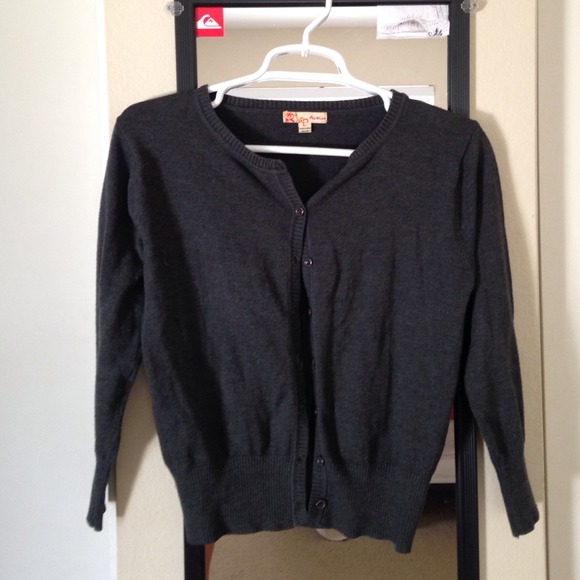 Gray cardigan