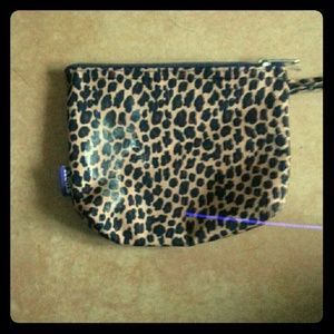 Leopard purse/ makeup bag