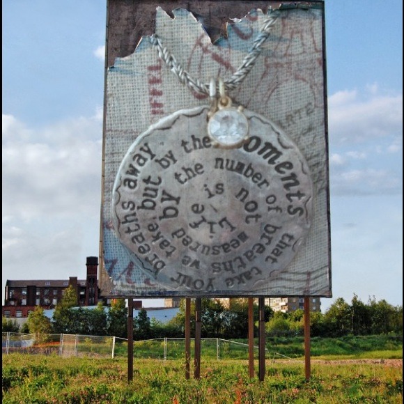GIFTED🎀BOLD ANTIQUE SILVER W/INSPIRATIONAL STAMPS - Picture 2 of 4