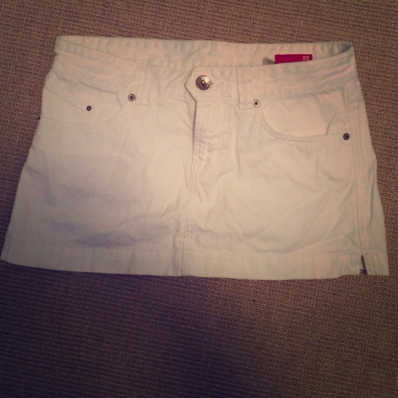 White Express Jean skirt