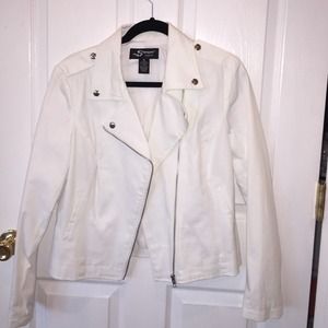 White motorcycle jacket