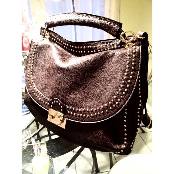 Vegan Leather Studded Boho Bag