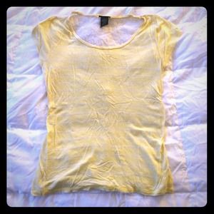 Yellow lace back rue21 top