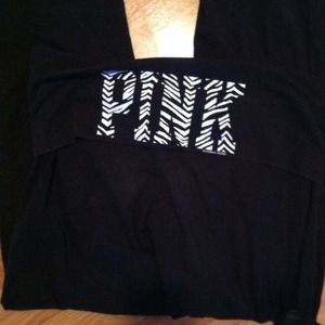 PINK Victoria's Secret Black Bootcut Yoga Pants