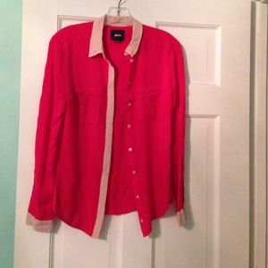 Pink button down