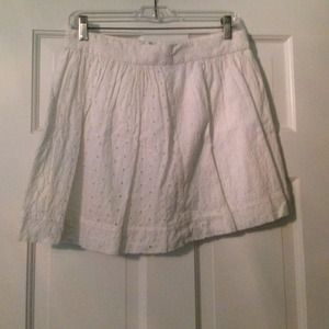 White eyelet skirt