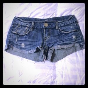 Almost Famous distressed denim shorts