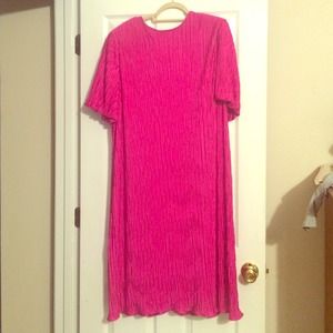 80s shockingly pink dress