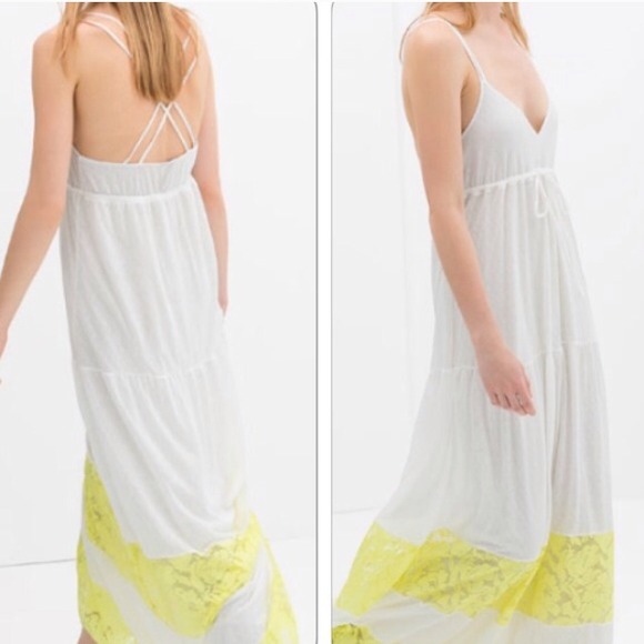Zara Trafaluc maxi dress with neon detailing - Picture 2 of 3