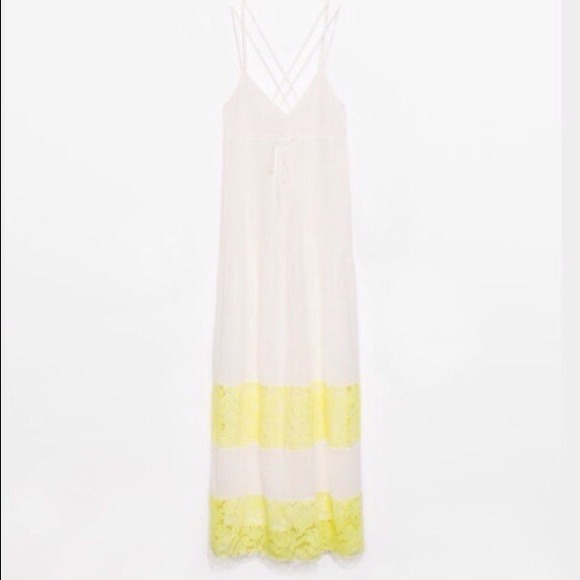 Zara Trafaluc maxi dress with neon detailing - Picture 3 of 3