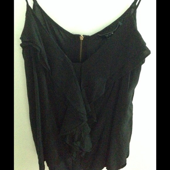 Forever 21 Black Ruffle Tank