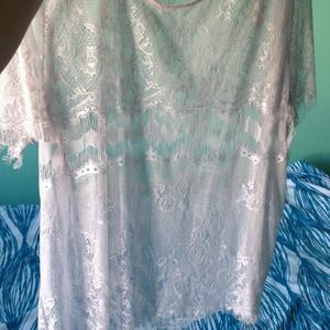 Lace  silver shirt