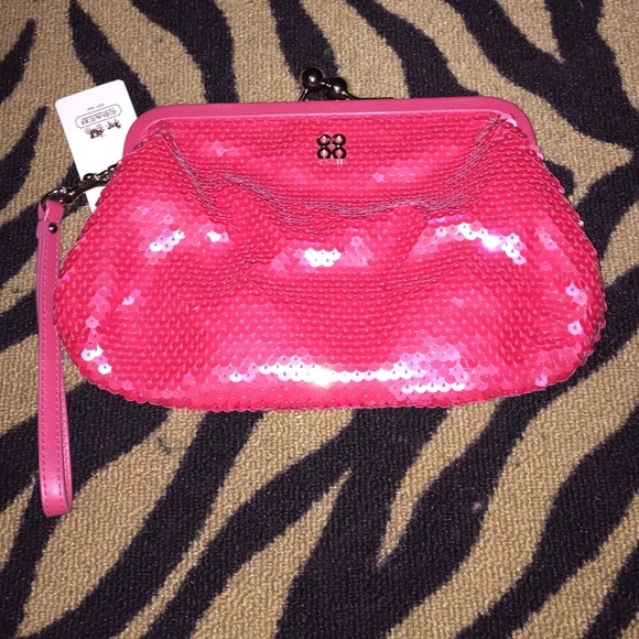 Coach Sequin Wristlet