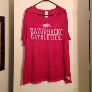 Arkansas Razorback Pink VS top