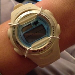 Baby-G white digital watch