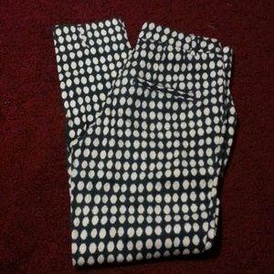 Blue polka dot h&m pants