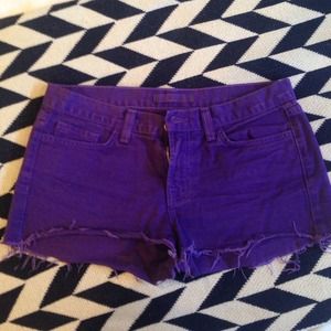JBrand cut-off shorts in bright purple