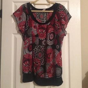Thanksgiving Day Sale! Black red & white top