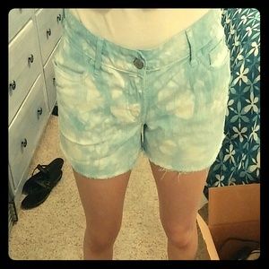 Machine washed looking mini shorts