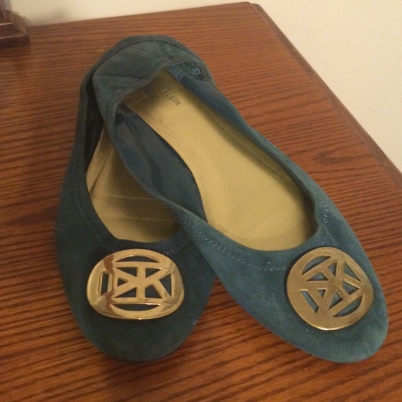 AK Anne Klein flex turquoise flats - Picture 1 of 3