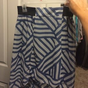 Blue grey and black skirt