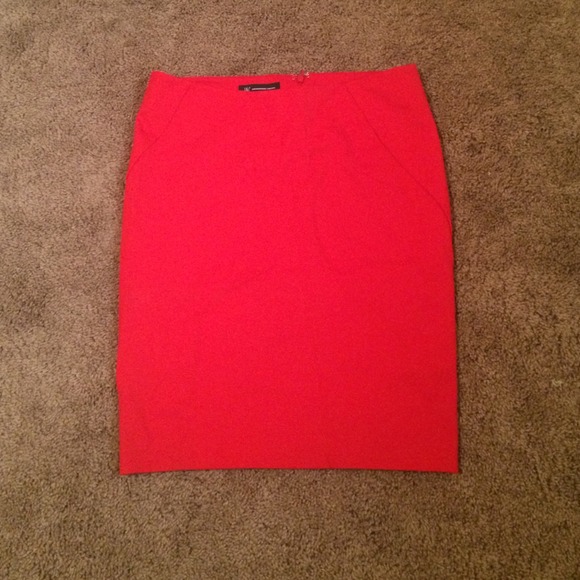 INC International Concepts Red Pencil Skirt
