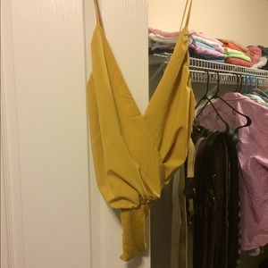 Mustard yellow leotard