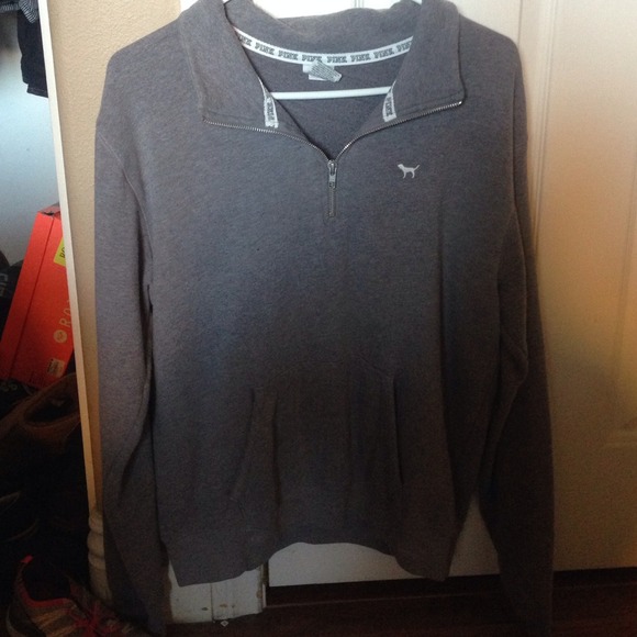 Victoria's Secret pink half zip hoodie crew neck
