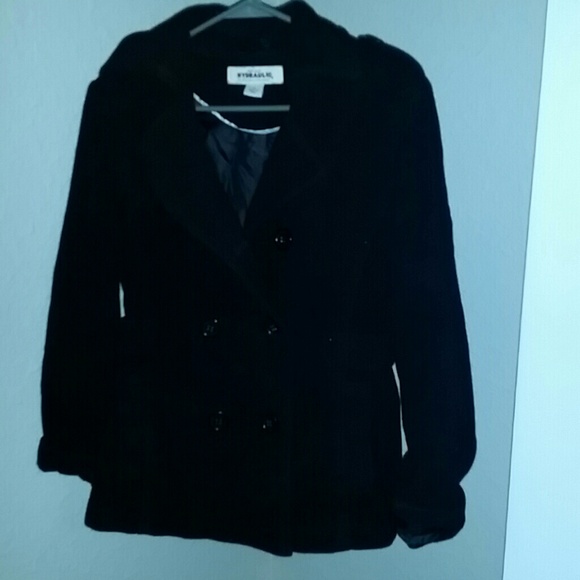 Black peacoat
