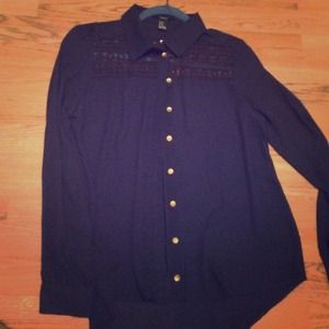 NEW never worn Navy blouse