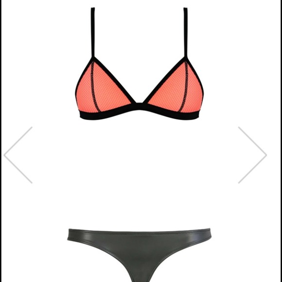 Triangl Swimweat Black Neon/Orange Sunburst Set