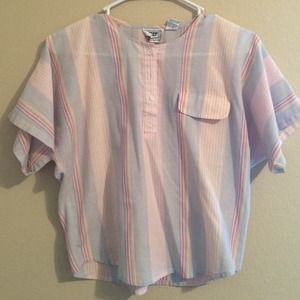 Retro striped crop top