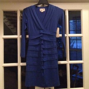 Nicole miller blue rayon artelier dress Brand New!