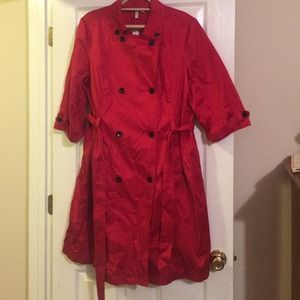Red trench coat!  Thanksgiving Day Sale!