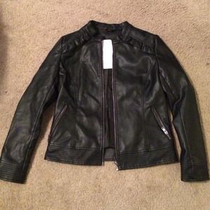 ❌Sold❌Faux leather racer jacket