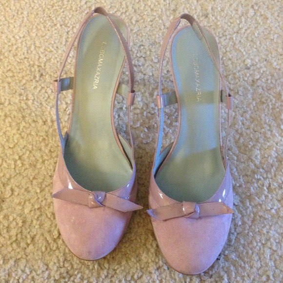 BCBGMAXAZRIA Leather Upper Lavender Slingback
