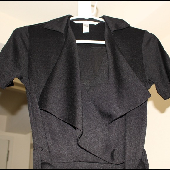 Diane Von Furstenberg DVF black silk dress