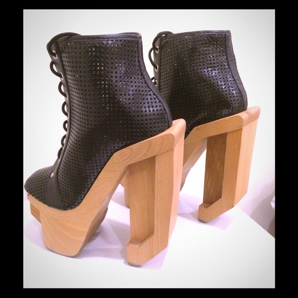 Jeffrey Campbell The Alia Boot in Black Leather