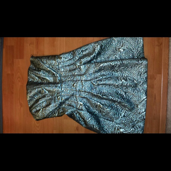 Tibi metallic jacquard strapless dress - Picture 2 of 3