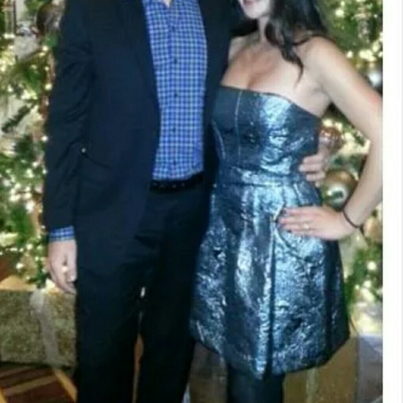 Tibi metallic jacquard strapless dress - Picture 3 of 3