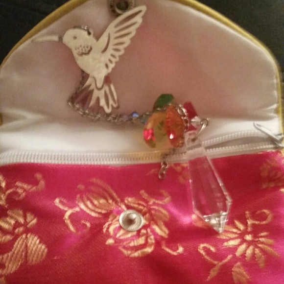 Bird hanging with crystals