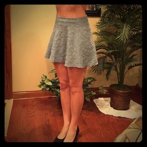 Dark seafoam high rise skirt