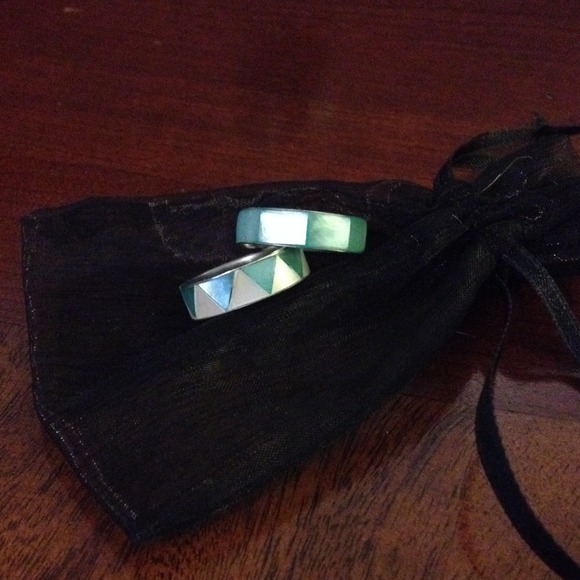 Native American blue/green rings