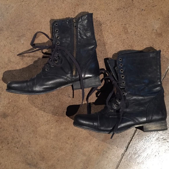 Steve Madden black combat boots