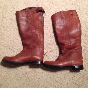 Brown riding boots
