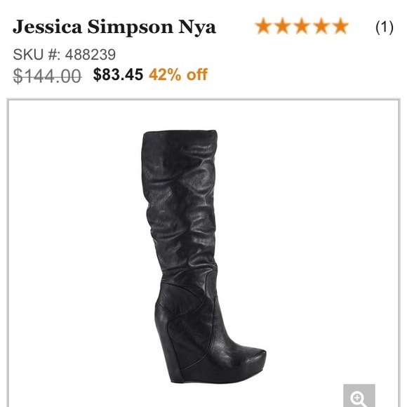 ON HOLD Jessica Simpson Nya wedge boots.