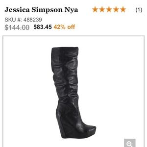 ON HOLD Jessica Simpson Nya wedge boots.