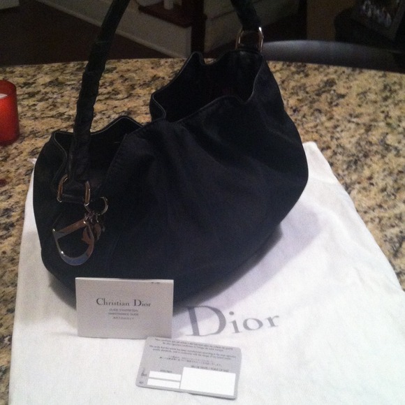 Black Dior handbag